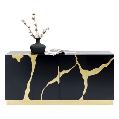 Комод Cracked Black Gold 165x80cm 86436 в Киеве купить kare-design мебель свет декор
