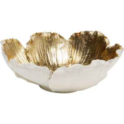 Чаша декоративна KARE DESIGN Flower Bloom Cream Gold, d:25, (біло-золотий) 52837 у Києві купити kare-design меблі світло декор