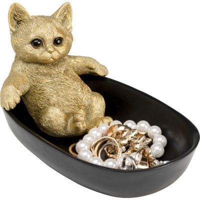 Чаша декоративна KARE DESIGN Bathing Cat, 20 см, (чорно-золотий) 57787 у Києві купити kare-design меблі світло декор
