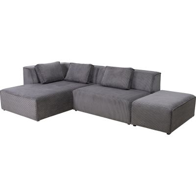 Кутовий диван Infinity Ottomane Cord Grey Left 87400 у Києві купити kare-design меблі світло декор