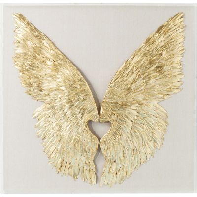 Настінне панно KARE DESIGN Wings Gold White, 120х120 см, (біло-золотий) 60923 в Киеве купить kare-design мебель свет декор