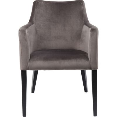 Стілець з підлокотниками KARE DESIGN Black Mode Velvet Grey, (сірий) 83580 в Киеве купить kare-design мебель свет декор