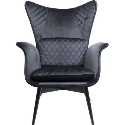 Кресло Tudor Velvet Black 84424 в Киеве купить kare-design мебель свет декор