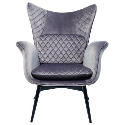 Кресло Tudor Velvet Silvergrey 84425 в Киеве купить kare-design мебель свет декор
