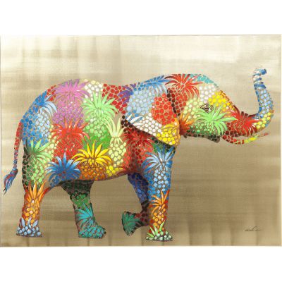 Картина Flower Elephant 90x120cm 60441 в Киеве купить kare-design мебель свет декор
