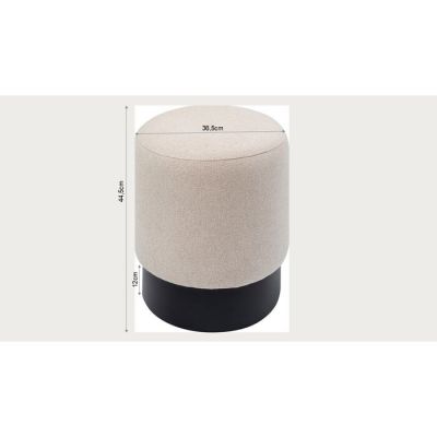 Пуф круглий KARE DESIGN Cherry Cream Black, d:36, (бежевий) 86857 в Киеве купить kare-design мебель свет декор
