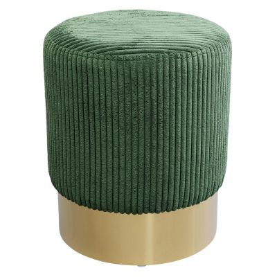 Пуф Cherry Dark Green Cord Brass Ø35cm 87136 у Києві купити kare-design меблі світло декор