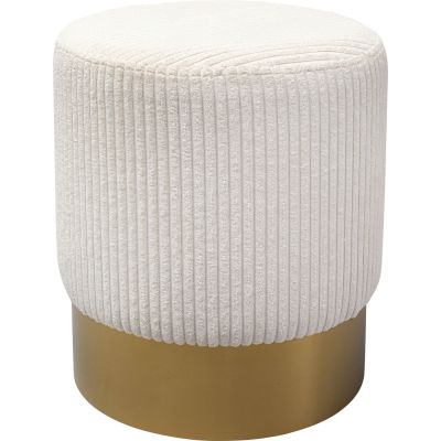 Stool Cherry Beige Cord Brass Ø35cm 87137 в Киеве купить kare-design мебель свет декор