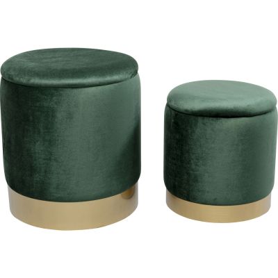 Пуф Cherry Storage Dark Green Brass (2/Set) 87225 в Киеве купить kare-design мебель свет декор
