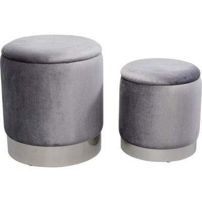 Пуф Cherry Storage Grey Silver (2/Set) 87228 в Киеве купить kare-design мебель свет декор