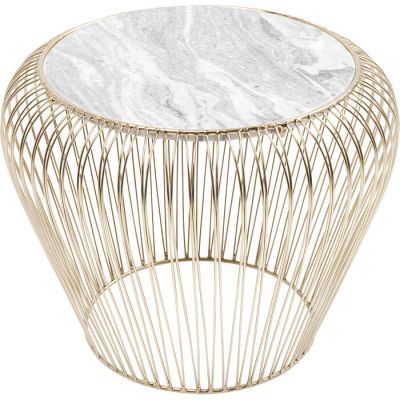 Столик приставний круглий KARE DESIGN Beam Grey Marble Brass, d:43, (латунь) 83737 у Києві купити kare-design меблі світло декор