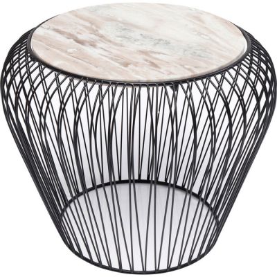 Столик приставний круглий KARE DESIGN Beam Grey Marble Black, d:43, (чорно-сірий) 84093 в Киеве купить kare-design мебель свет декор