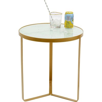 Приставний столик Marble Gold d:45см 84729 у Києві купити kare-design меблі світло декор
