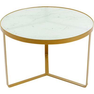 Столик приставний круглий KARE DESIGN Marble Gold, d:70, (біло-золотий) 84731 в Киеве купить kare-design мебель свет декор