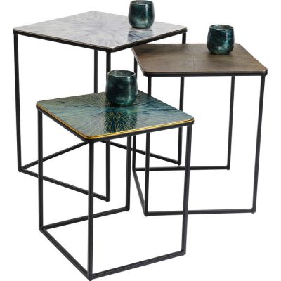 Столик приставний квадратний KARE DESIGN Ray Square (3/Set), 48х48 см, (різнокольоровий) 84788 в Киеве купить kare-design мебель свет декор