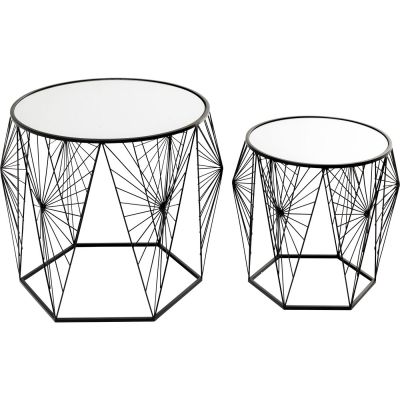 Столик приставной Cobweb Black (2/Set) 85566 в Киеве купить kare-design мебель свет декор