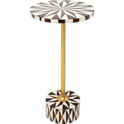 Столик приставний круглий KARE DESIGN Domero Star Brown White, d:25, (біло-коричневий) 86568 в Киеве купить kare-design мебель свет декор