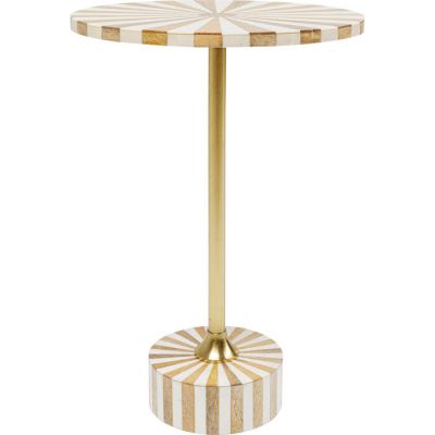 Столик приставний круглий KARE DESIGN Domero Cirque Gold White, d:40, (біло-золотий) 86729 в Киеве купить kare-design мебель свет декор