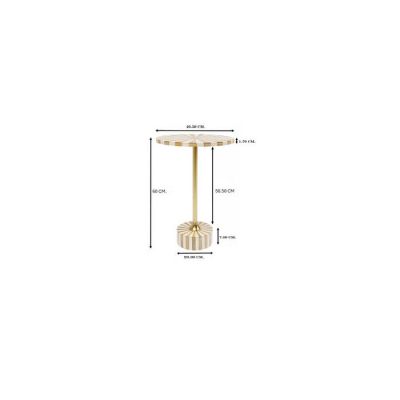 Столик приставний круглий KARE DESIGN Domero Cirque Gold White, d:40, (біло-золотий) 86729 в Киеве купить kare-design мебель свет декор