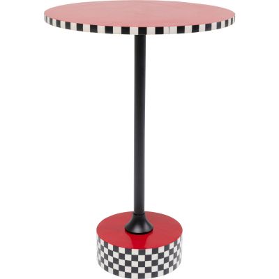 Приставний столик Domero Checkers Red d:40cm 86730 у Києві купити kare-design меблі світло декор