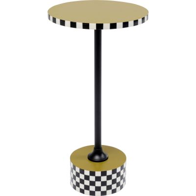 Приставний столик Domero Checkers Olive d:25cm 86732 у Києві купити kare-design меблі світло декор