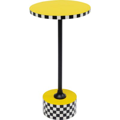 Приставний столик Domero Checkers Yellow d:25cm 86733 у Києві купити kare-design меблі світло декор