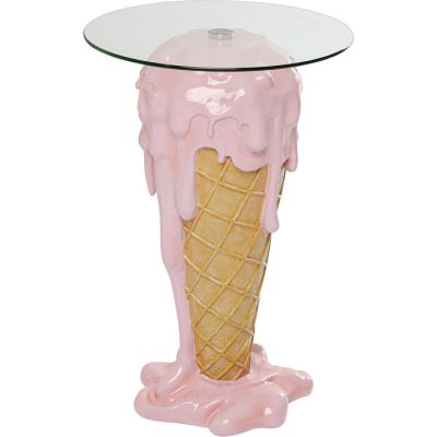 Столик приставний фігурний KARE DESIGN Icecream, d:48, (рожевий) 86832 в Киеве купить kare-design мебель свет декор