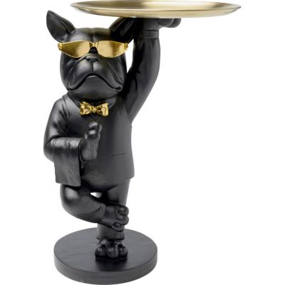 Столик приставний фігурний KARE DESIGN Cool Bulldog Tray Black, 55 см, (чорно-золотий) 86932 в Киеве купить kare-design мебель свет декор