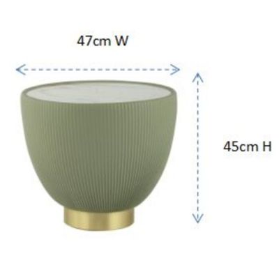 Столик приставний круглий KARE DESIGN Endless Vegas Green, d:47, (біло-золотий) 87132 в Киеве купить kare-design мебель свет декор