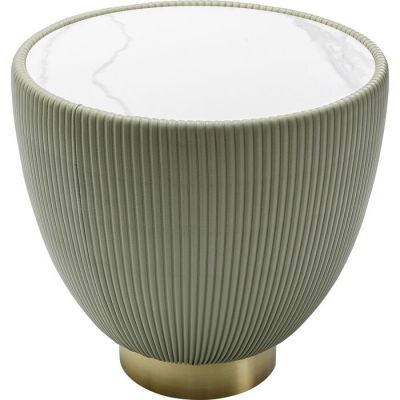 Столик приставний круглий KARE DESIGN Endless Vegas Green, d:47, (біло-золотий) 87132 в Киеве купить kare-design мебель свет декор