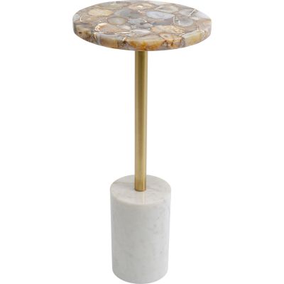 Приставний стіл Agate Base White d:25cm 87223 у Києві купити kare-design меблі світло декор