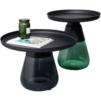 Столик приставний круглий KARE DESIGN Bottiglia Green, d:50, (чорно-зелений) 87473 в Киеве купить kare-design мебель свет декор