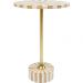 Приставний столик Domero Cirque Gold White d:40cm