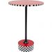 Приставний столик Domero Checkers Red d:40cm