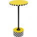 Приставний столик Domero Checkers Yellow d:25cm
