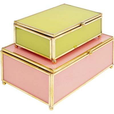 Шкатулка Neomi Green Pink (2/Set) 54429 в Киеве купить kare-design мебель свет декор