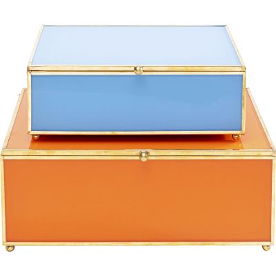 Шкатулка Neomi Orange Blue (2/Set) 54430 в Киеве купить kare-design мебель свет декор