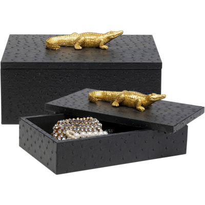 Шкатулка Crocodile Black (2/Set) 56261 в Киеве купить kare-design мебель свет декор