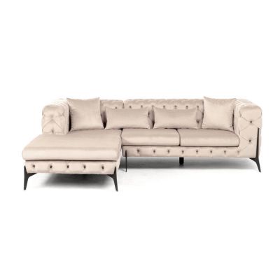 Corner Sofa Bellissima Velvet Taupe Left 87397 в Киеве купить kare-design мебель свет декор