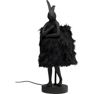 Table Lamp Animal Rabbit Fur Black/Gold 50cm 56674 у Києві купити kare-design меблі світло декор