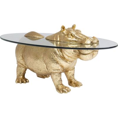 Столик журнальний овальний KARE DESIGN Hippo, 80х49 см, (золотий) 86187 в Киеве купить kare-design мебель свет декор