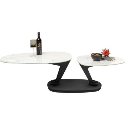 Столик журнальний фігурний KARE DESIGN Franklin White, 150х60 см, (чорно-білий) 86326 у Києві купити kare-design меблі світло декор