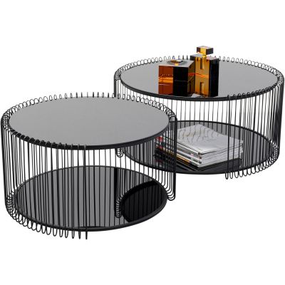 Кофейные столики Wire Double Black (2/Set) 87442 в Киеве купить kare-design мебель свет декор