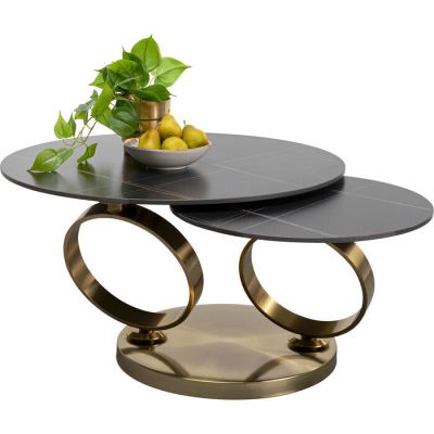 Столик журнальний круглий KARE DESIGN Beverly Gold, 132х80 см, (чорно-золотий) 87522 у Києві купити kare-design меблі світло декор