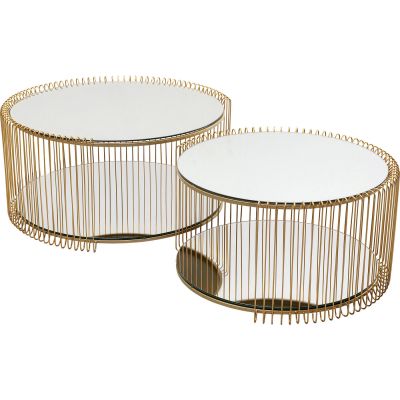 Кавовий столик Wire Double Brass (2/Set) 87674 у Києві купити kare-design меблі світло декор