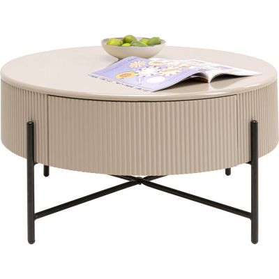 Журнальний столик Riffle, Ø80 см, (кремовий) 70805 у Києві купити kare-design меблі світло декор