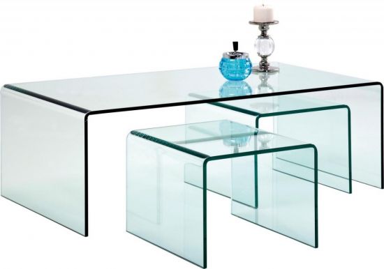 Журнальный столик Clear Club (набор из 3 шт.) 76743 в Киеве купить kare-design мебель свет декор