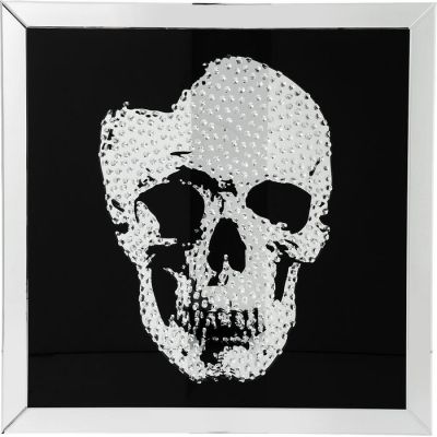 Картина на склі в дзеркальній рамі Mirror Skull . Картина на дзеркалі 36793 у Києві купити kare-design меблі світло декор