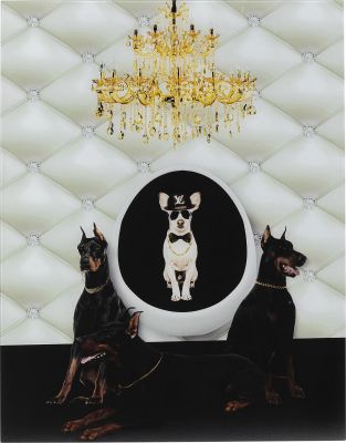 Картина на стекле Doberman Bodyguards Of King Dog 52582 в Киеве купить kare-design мебель свет декор