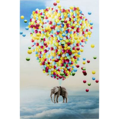 Картина на стекле Balloon Elephant 100x150cm 54441 в Киеве купить kare-design мебель свет декор